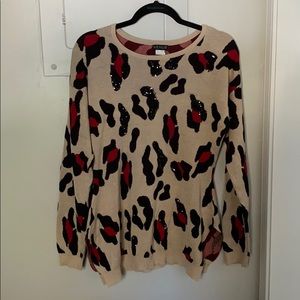 Venus Leopard Tunic Sweater - XL